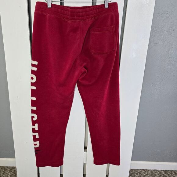 Hollister Women's Spellout Pull On Red Tapered Sweatpants Medium Lounge Y2K‎ - Picture 3 of 11